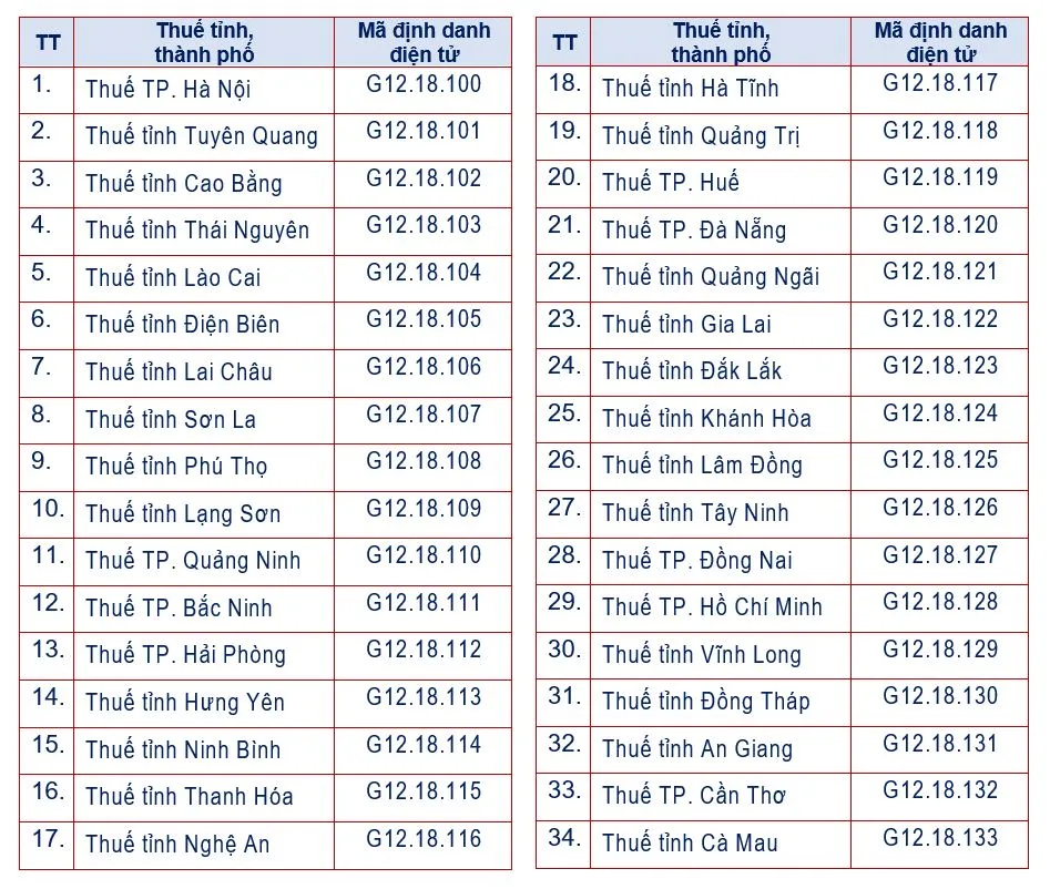 Cơ quan thuế các cấp dùng mã định danh điện tử mới từ tháng 10/2026